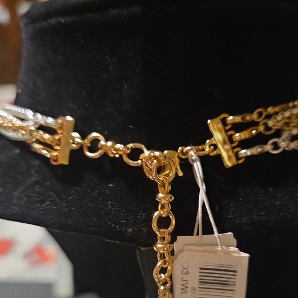 🚨2 For $40🚨Lucky Brand NWT Gold and Silver Multi-Layer Necklace - Picture 7 of 7